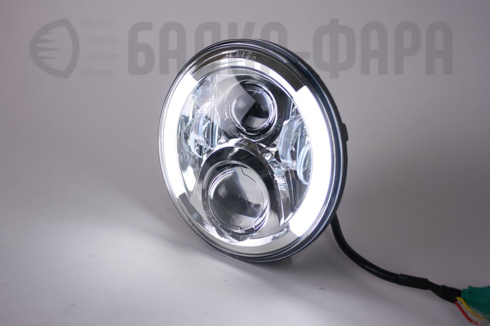 Комплект (2 шт.) светодиодных фар головного света 90 Ватт, хром JH07