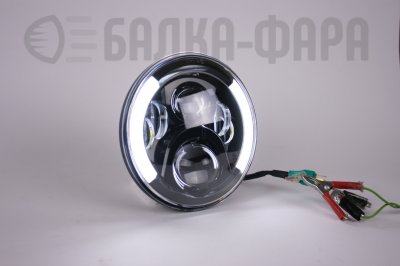 Светодиодная фара 7 дюймов, 40 Ватт, черная, 1 штука в комплекте